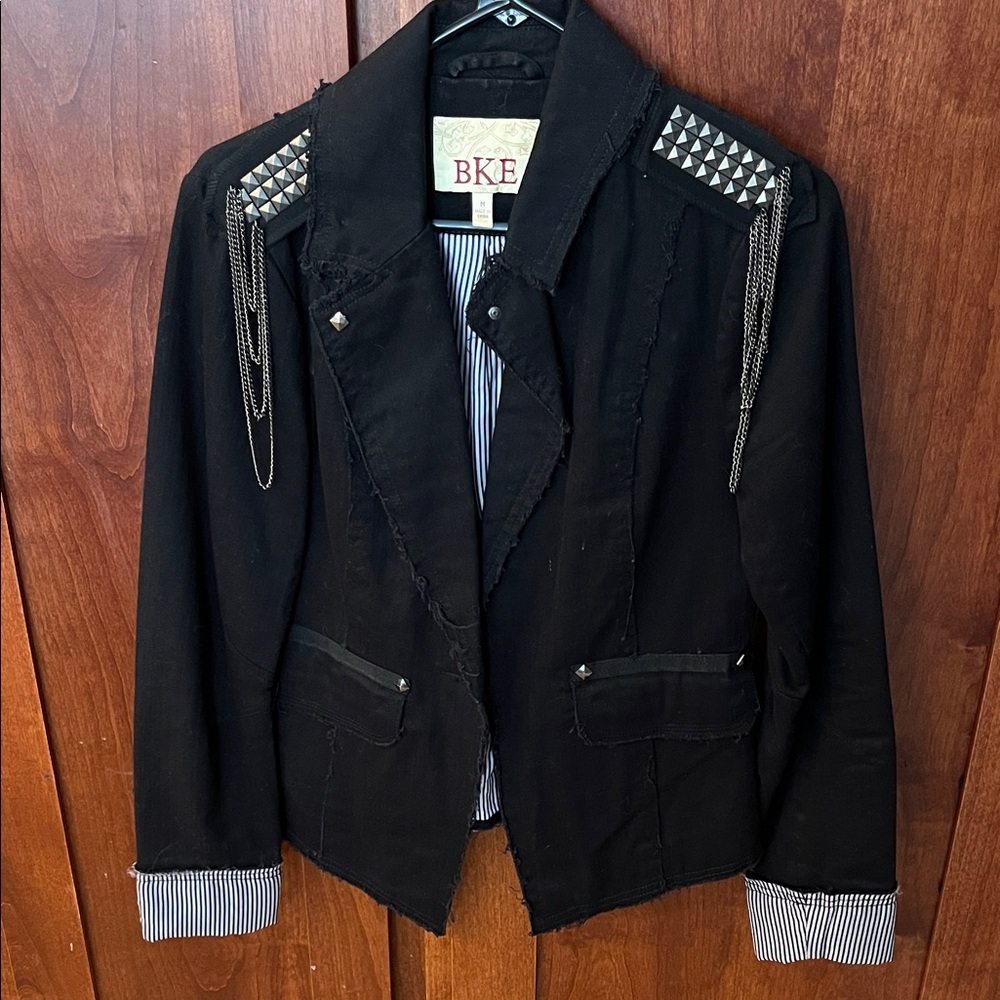 BKE Black Jacket with Studded Accents